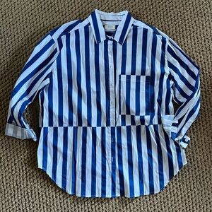 AYR Deep End Striped Button Down Sz L